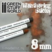 9311 Green Stuff World Weathering Brushes, 8mm / Weathering Brushes 8mm