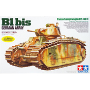 Tank Tamiya 35287 1/35 B1 bis (German army) with the figure of a tanker