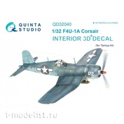 QD32040 Quinta Studio 1/32 3D Декаль интерьера кабины F4U-1A Corsair (для модели Tamiya)
