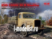 35453 ICM 1/35 Германский полугусеничный грузовой автомобиль KHD S3000/SS M Maultier