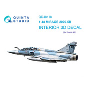 QD48118 Quinta Studio 1/48 3D Декаль интерьера кабины Mirage 2000-5B (Kinetic)