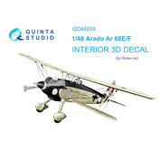 QD48209 Quinta Studio 1/48 3D Декаль интерьера Arado Ar 68 E/F (Roden)