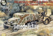 7243 MilitaryWheels 1/72 Автомобиль АА и пушка Flak-38
