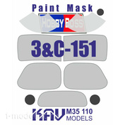 M35 110 KAV Models 1/35 Окрасочная маска на остекление для З&С-151
