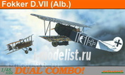 8134 Eduard 1/48 Биплан Fokker D. VII (Albatros) DUAL COMBO  (две модели в коробке)