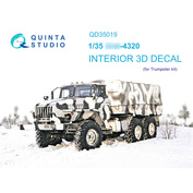 QD35019 Quinta Studio 1/35 3D Декаль интерьера кабины 4320 (Трубач)