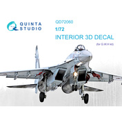QD72060 Quinta Studio 1/72 3D Decal Cabin interior Sukhoi-35C (GWH)