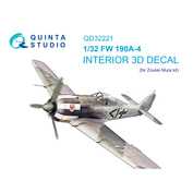 QD32221 Quinta Studio 1/32 3D Декаль интерьера кабины FW 190A-4 (Zoukei Mura SWS)