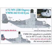 UR72164 UpRise 1/72 Декали для MV-22B Osprey VMM-163