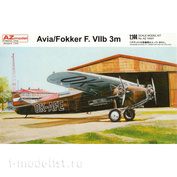 14401 AZmodel 1/144 Самолет FOKKER F.VIIB 3M ČSA, ČSLS