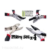 9055 Green Stuff World Набор плоскогубцев 4 шт / Complete Pliers Set