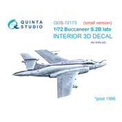 QDS-72173 Quinta Studio 1/72 3D Декаль интерьера кабины Blackburn Buccanneer S.2B Late (Airfix) (малая версия)