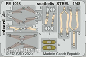 FE1098 Eduard 1/48 photo etched parts for helicopters, steel straps