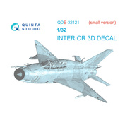 QDS-32121 Quinta Studio 1/32 3D Декаль интерьера кабины MiGG-21УМ (Трубач) (Малая версия)