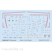 D48068 Eduard 1/48 Decal for P-39 technical lettering