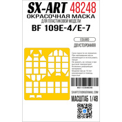 48248 SX-Art 1/48 Окрасочная маска Bf 109 E-4 / E-7 (Eduard) двусторонняя