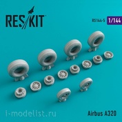 RS144-005 RESKIT 1/144 Airbus A320 Смоляные колеса