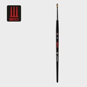 1281S25-3 128 Кисть синтетика имитация колонка / плоская 3 / ручка коротк. черная матовая / белая обойма