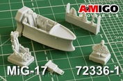 AMG72336-1 Amigo Models 1/72 Кабина самолета МиГ-17 с катапультным креслом КК-2