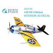 QD32186 Quinta Studio 1/32 3D Декаль интерьера кабины F4F-3 Wildcat (Трубач)