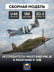 48051 ARK-models 1/48 Истребитель Mustang Mk.III и Mustang Р-51B (2 самолета в коробке)
