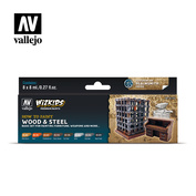 80256 Vallejo Набор красок Wizkids Дерево и сталь / Wood & Steel