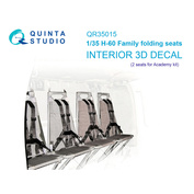 QR35015 Quinta Studio 1/35 Кресло складывающееся для семейства H-60 (Academy), 2 шт.