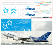 310-01 PasDecals 1/144 Декаль на Airbus A310 Air Transat