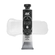 AKAD001 AK Interactive Акриловая краска ARTISTIC DENSE в тюбике - Чистый белый / PURE WHITE – ARTISTIC DENSE ACRYLIC COLOR