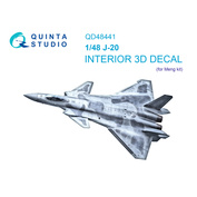 QD48441 Quinta Studio 1/48 3D Декаль интерьера кабины J-20 (Meng)