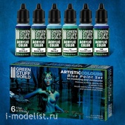 10116 Green Stuff World Blue Acrylic Paint Set / Paint Set - Blue