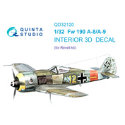 QD32120 Quinta Studio 1/32 3D Декаль интерьера кабины Fw 190 A-8/A-9 (Revell)