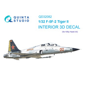 QD32082 Quinta Studio 1/32 3D Декаль интерьера кабины F-5F-2 (KittyHawk)