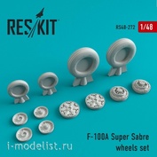 ResKit 48-0198 F4D-1 Skyray Type 1 wheels set 1/48 resin wheels
