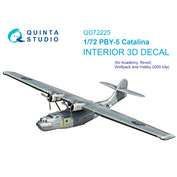 QD72225 Quinta Studio 1/72 3D Декаль интерьера кабины PBY-5 Catalina (Academy)