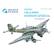 QD32087 Quinta Studio 1/32 3D Cabin Interior Decal Ju87 D/G (Trumpeter)