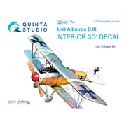 QD48174 Quinta Studio 1/48 3D Декаль интерьера кабины Albatros D.III (для модели Eduard)