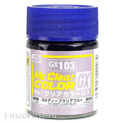 GX103 Gunze Sangyo Mr. Hobby cellulose paint on solvent, color Dark blue transparent, 18 ml.
