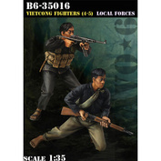 B6-35016 Bravo-6 1/35 Vietkong Fighters (4-5), Local Forces / Бойцы Вьетконга (4-5), Местные силы