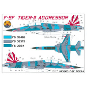 UR32103 UpRise 1/32 Декали для F-5F Tiger-II Agressor VFC-111, с тех. надписями