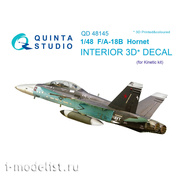 QD48145 Quinta Studio 1/48 3D Cabin Interior Decal F/A-18B (for Kinetic model)