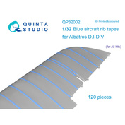 QP32002 Quinta Studio 1/32 Голубые киперные ленты для Albatros D.I-D.V (для любых моделей)