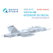 QDS-32147 Quinta Stuido 1/32 3D Декаль интерьера кабины F/A-18B Early (Academy) (малая версия)