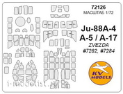 72126 KV Models 1/72 Mask for Ju-88 A5/A17