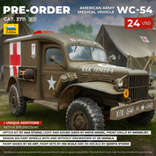 3711 Zvezda 1/35 Pre-order  Американский армейский медицинский автомобиль Dodge WC-54