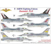 UR32215 Sunrise 1/32 Decals for F-16BM Fighting Falcon Danmark Pt.2