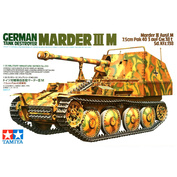 35255 Tamiya 1/35 German Tank Destroyer Marder Iii M Upgraded version of the anti-tank self-propelled gun. You'll be shifted back by the tower. Set includes photo etched parts and a figure.