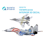 QD32176 Quinta Studio 1/32 3D Декаль интерьера кабины MiGG-29A NATO service (Т$ач﻿)