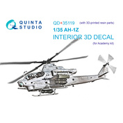 QD+35119 Quinta Studio 1/35 3D Декаль интерьера кабины AH-1Z (Academy) (с 3D-печатными деталями)