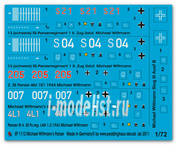 ep 1112 Peddinghaus-decals 1/72 Декаль Wittmann's tank markings